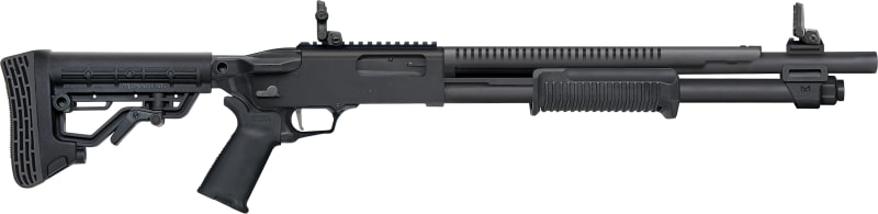 Mossberg 590R 50762 Shotgun 12 Gauge 18.5" Barrel 6+1 Pump Action Magpul MBUS Sights Heat Shield Adjustable Stock.
