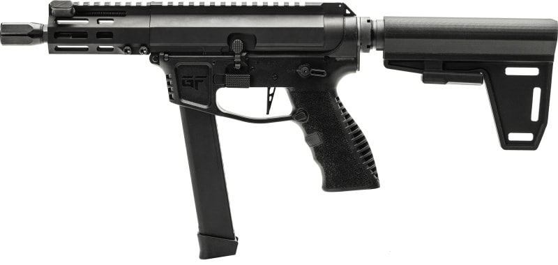 GForce GFHYB5 Jawbone Hybrid 9MM Semi-Auto PCC, 5" Bbl, Ambi Mag Release & Charging Handle, Paddle Brace, Pic Rail, Glock Compatible Mag, 33+1