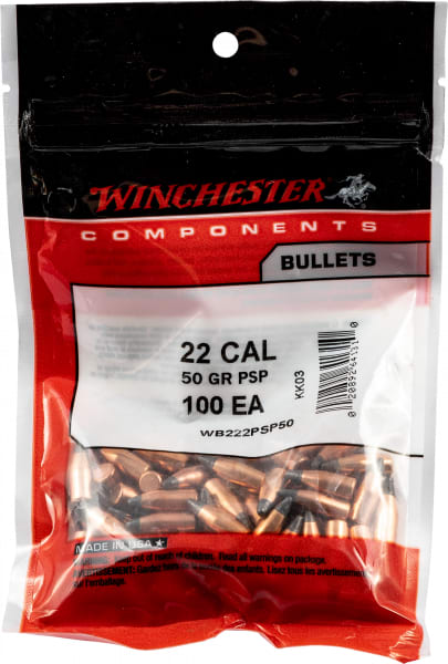 Winchester Ammo WB222PSP50 Centerfire Rifle 22 Caliber .224 50 GR Pointed