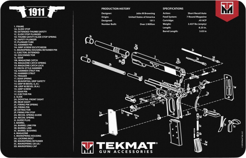 1911 TekMat Gun Cleaning Mat by Tekmat