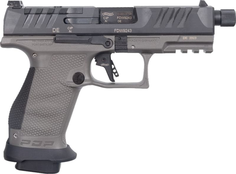 Walther PDP Pro SD Compact Optic Ready Semi-Automatic 9x19mm Pistol, 18+1 Capacity - Black/Tungsten Grey - 2876574
