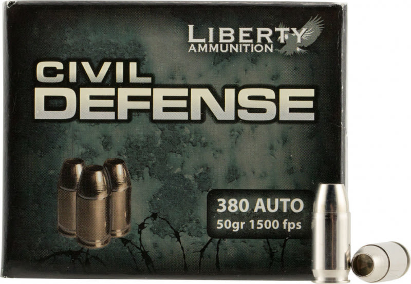 Liberty LA-CD-380-023 Civil Defense 380 ACP 50 GR LF Fragmenting HP