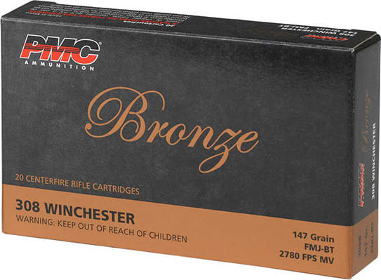 PMC Bronze .308 Win/7.62 NATO 147gr FMJ, 20 Rounds