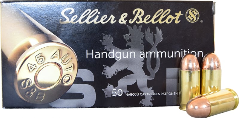 Sellier & Bellot .45 ACP 230gr FMJ, 50 Rounds