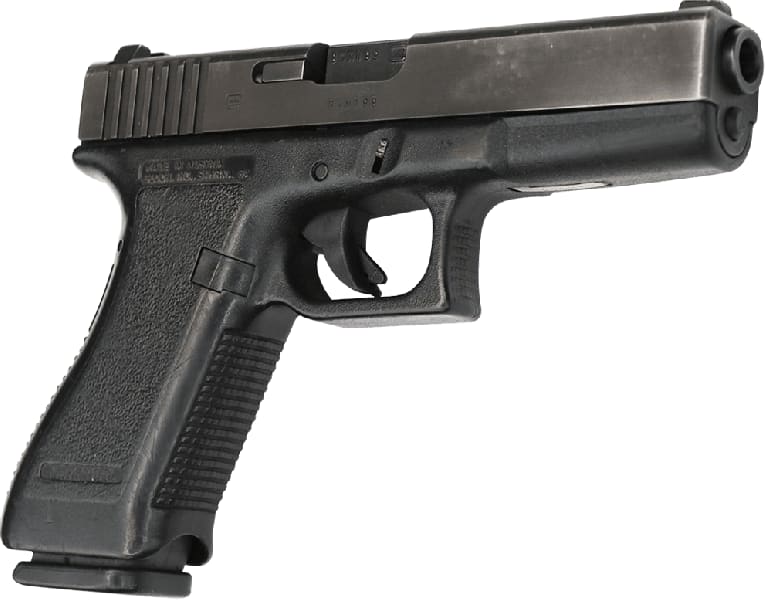 Glock 17 Gen 2 Semi-Auto Pistol 9mm 4.49" Barrel, (3) 17 Round Mags, Original Tupperware Style Case - Used Law Enforcement Trade-In - Surplus Good/Very Good