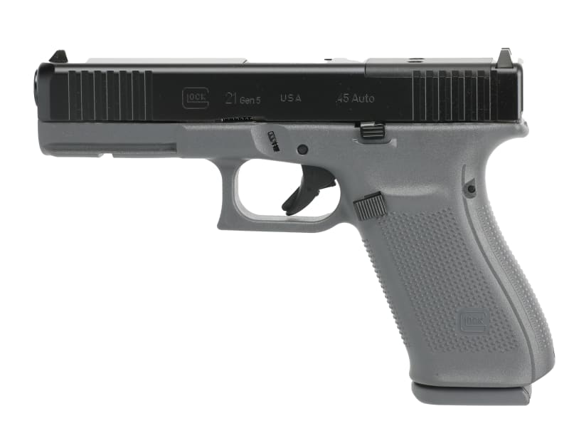 Glock 21 MOS Gen 5, Semi Automatic Pistol, .45ACP, (3) 13rd magazines, Optic Ready w/ Modular Optic System, US Made, Grey Frame - UA215S203MOSG