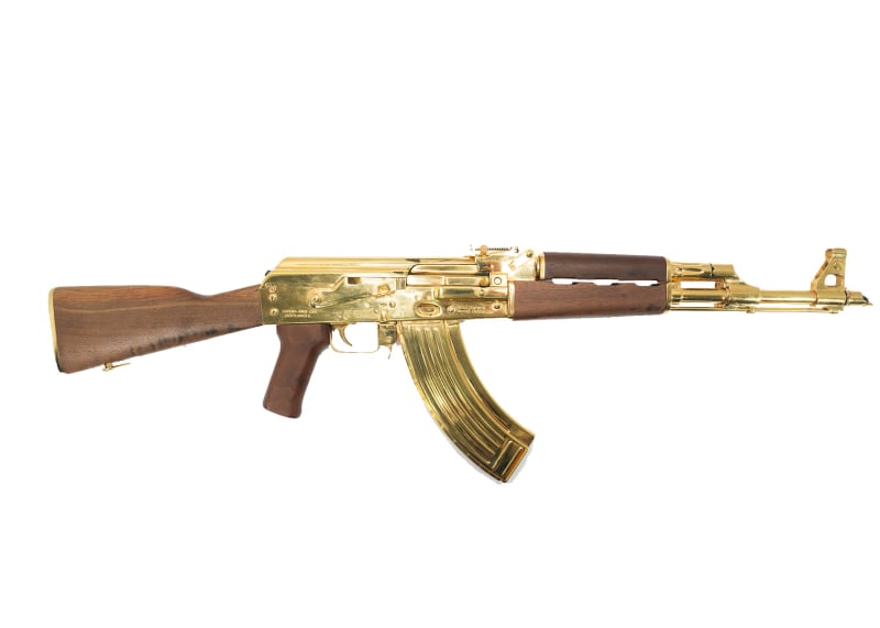 Zastava Arms ZPAP 7.62x39mm Gold Plated AK-47 Rifle ZR7762WMGL