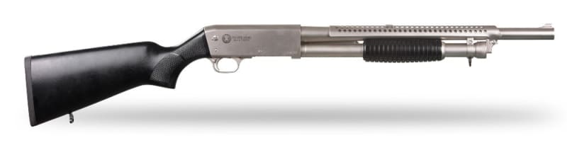 【7009】APIS SHOTGUN 15インチ 5J ＋42 PCD100 ホイール4本 Panzer PA37 12GA 18.5\" BBL 5rd Pump Shotgun, Nickel w⁄ Black Walnut