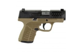 Savage Arms Stance MC9 Semi-Automatic 9x19mm Compact Pistol, (1) 7 Rd and (1) 8 Rd Magazine, 3.2" Barrel - TruGlo Front and Rear Sights, FDE - 67007