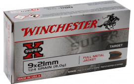 Winchester Ammo Q4269 9x21mm IMI 124 FMJ - 50 Round Box