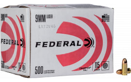 Federal GM40AP1 9mm 115 GRFull Metal Jacket (FMJ) 500 Per Box/1 Cs - 50rd Box