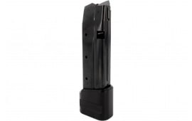 Shield Arms S15ME5INSBLK S15 Magazine 15rd For Glock 43X/48 with 5rd Mag Ext. (20rd Total), Black Steel