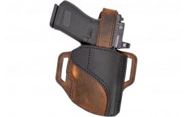 Versacarry TR22112 Trooper OWB Size 01 Black/Brown Leather Belt Slide Right Hand