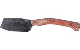 CRKT 2014 Razel Nax 4.29" Fixed Plain Black Stonewashed 1075 Carbon Steel Blade/Weathered Resin Infused Fiber Handle Includes Sheath