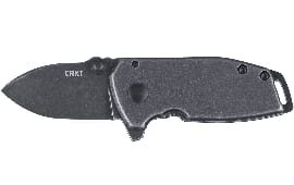 CRKT 2485K Squid Compact Folding Plain Stonewashed 8Cr13MoV SS Blade/Stainless Steel Handle Includes Pocket Clip