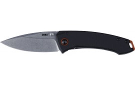 CRKT 2522 Tuna Compact 2.73" Plain Stonewashed 8Cr13MoV SS Blade/Black G10/SS Handle Includes Pocket Clip