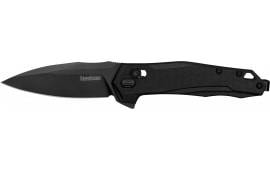 Kershaw Monitor Mid-Size 3" Folding Spear Point Plain Black Oxide D2 Steel Blade/Black Textured Glass Filled Nylon Handle Includes Pocket Clip