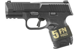 FN 66-101641 509 Compact Bundle, 9mm, Striker Fired Polymer Pistol, Ambidextrous Controls, 1-12rd, 1-15rd, 3-24rd magazines, 3.7" Barrel,  Black      