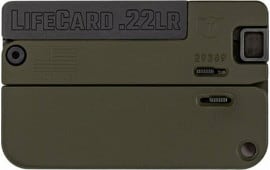 Trailblazer Firearms LifeCard LC1-P-ODG Pistol 22LR 2.5" 1rd Single Shot Folding OD Green Polymer Handle
