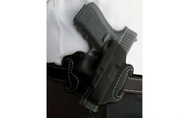 DeSantis Gunhide 086BA8BZ0 Mini Slide OWB Black Leather Belt Slide Fits Glock 43/43x/48 Belt 1.75" Wide Black Hand