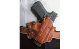 DeSantis Gunhide 086TA8BZ0 Mini Slide OWB Tan Leather Belt Slide Fits Glock 43/43x/48 Belt 1.75" Wide Right Hand