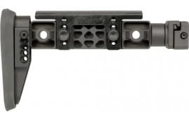 Midwest Industries MIALPHAFBSF Alpha Fixed Beam Black Synthetic Side Folding Stock with Adjustable Cheekrest, Compatible w/ 1913 Picatinny Rail Adapter