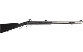 Traditions R391050 ShedHorn Musket 26" Fluted, Stainless Barrel/Rec, Black Synthetic Stock, Williams Fiber Optic Sights, Accelerator Breech Plug