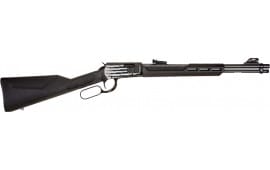 Rossi RL22W201SYEN18 Rio Bravo Lever Action 12+1 20" Round Barrel, Black, Polished Rec with Lightning US Flag Engraving, Synthetic Stock, Fiber Optic Sights