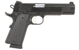 Tisas Full Size 1911 Duty B45 Semi-Auto .45 ACP Pistol, Cerakote Black, Titanium Firing Pin, Black Rubber Grips Novak Style 3-Dot Sights - 10100528