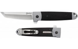 Cold Steel CS-26T Oyabun 3.50" Folding Plain 4034 Stainless Steel Blade/ Griv-Ex Black Green w/TPR Inlay Handle