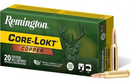 Remington Ammunition R27855 Core-Lokt 270 Win 130 GRCopper (HP) 20 Per Box/ 10 Cs - 20rd Box