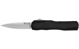 Kershaw 9000 Livewire 3.30" OTF Spear Point Plain Stonewashed CPM 20V SS Blade/ Textured Black Anodized Aluminum Handle Includes Pocket Clip