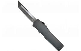 Templar Knife XLBR221 Excalibur Large 3.55" OTF Tanto Plain Black Oxide Stonewashed Powder Coated D2 Steel Blade/5.25" Black Aluminum/Rubber Handle Includes Pocket Clip