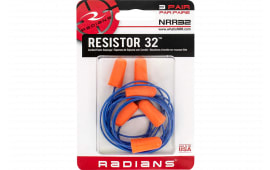 Radians FP8100BP Foam Ear Plugs Corded 32 dB In The Ear Orange 3 Pair