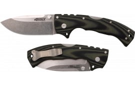 Cold Steel CS62RMA 4-Max Elite 4" Folding Drop Point Stonewashed S35VN SS Blade/6" Black G10 Handle Includes Belt Clip