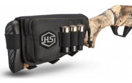 Hunters Specialties 01621 Buttstock Shell Holder With Pouch Black Holds 3 Shotshells Black Polyester