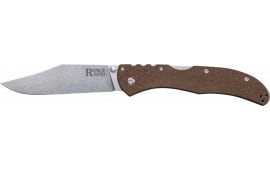 Cold Steel CS20KR9Z Range Boss Folding Clip Point Plain 4034 SS Blade 5.25" Flat Dark Earth Zy-Ex Handle Blister Pack