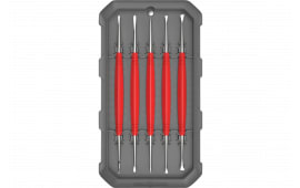 Real Avid AVAGSPS Accu-Grip Steel Picks Double Sided, Red Rubber Grips (5 Pieces)