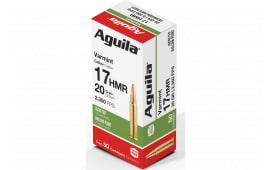 Aguila 1B222347 Target & Range 17 HMR 20 GRJacketed Hollow Point (JHP) 50 Per Box/ 20 Cs - 50rd Box