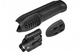 Adaptive Tactical AT02900 EX Performance Forend with 300 Lumen Flashlight, Black Polymer, Concealed 2" Picatinny, Fits Remington 870/1100/11-87