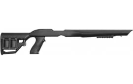 Adaptive Tactical 1081039 Tac-Hammer RM4 Black Synthetic, Adjustable Stock with Magazine Compartments, Removable Barrel Inserts, Stowaway Accessory Rail, Fits Ruger 10/22 (Most Barrel Contours)