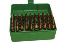 MTM Case-Gard RM5010 Ammo Box Flip-Top for .243 Win/.308 Win/.220 Swift Green Polypropylene 50rd