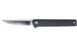 CRKT 7095KX CEO Compact 2.61" Folding Plain Satin 4116 SS Blade/Black Green Handle Includes Pocket Clip