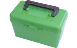 MTM Case-Gard H50RMAG10 Deluxe Ammo Box for 7mm Rem/Mag 300 Win Mag Green Polypropylene 50rd