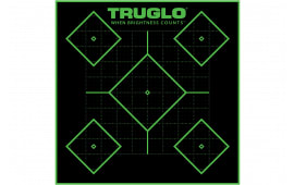 TruGlo TGTG14A25BB Tru-See Diamond Target Black/Green Self-Adhesive Heavy Paper Universal Fluorescent Green 25 Pack