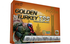 Fiocchi 203TSS9 Golden Turkey TSS 20GA 3" 1 3/8oz #9 Shot 5 Per Box/ 10 Cs - 5sh Box