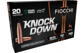 Fiocchi 3006CHA Knock Down Hunting 30-06 150 GRHollow Point (HP) 20 Per Box/ 10 Cs - 20rd Box