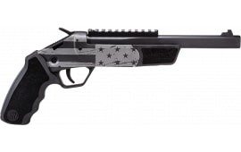 Rossi SSPB9ENG1 Brawler 1rd 9", Black with US Flag Engraved Frame, Textured Rubber Grips, Optic Mount