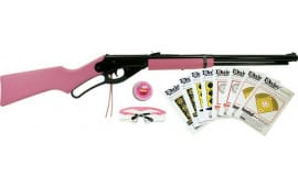 Daisy 994999403 Carbine Fun Kit Spring Piston, 177 BB 350 fps, Black Rec, Pink Synthetic Furniture, Includes Glasses/350rd Ammo/Target