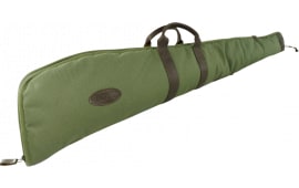 Boyt Harness GCRFUS48 Canvas Rifle Case 48" Green Waxed Canvas with Tanned Leather Accents, Quilted Flannel Lining